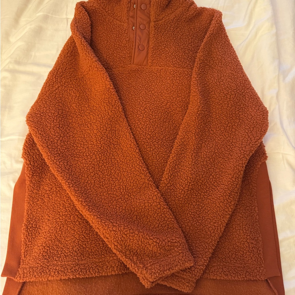 Old Navy Women's Orange Fleece Pullover